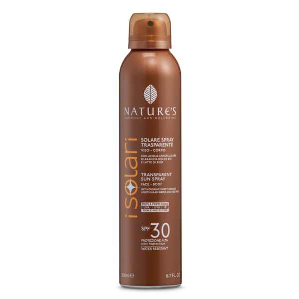 Nature's - Spray Solare Trasparente Viso e Corpo SPF 30